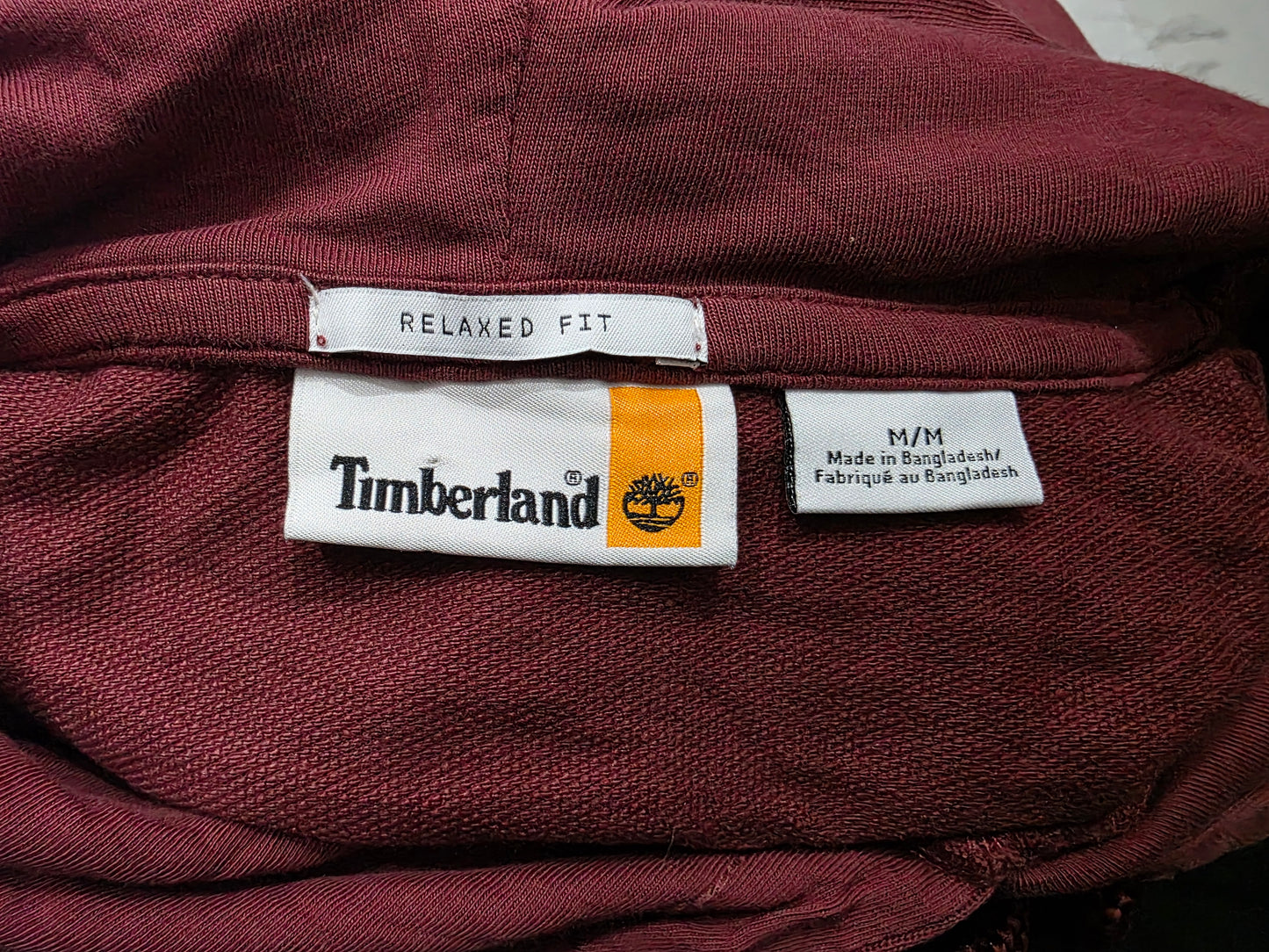 Sudadera Timberland Mediana M Vino Deslavado