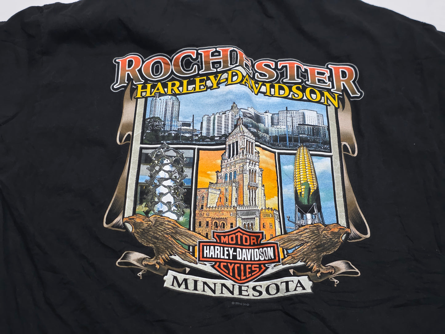Playera Harley Dvidson Grande L Negro Rochester Minnesota