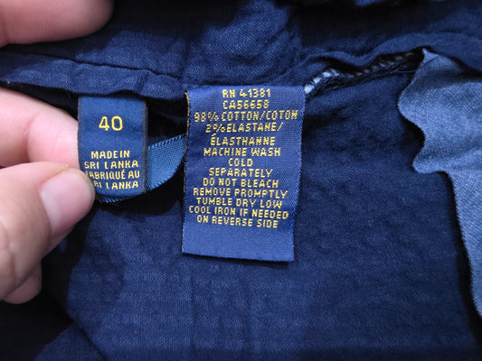 Bermuda Ralph Lauren Talla 40 Azul Stretch Recto
