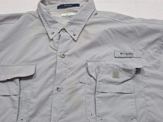 Camisa Manga Corta Columbia Pfg Bahama 2xl Gris