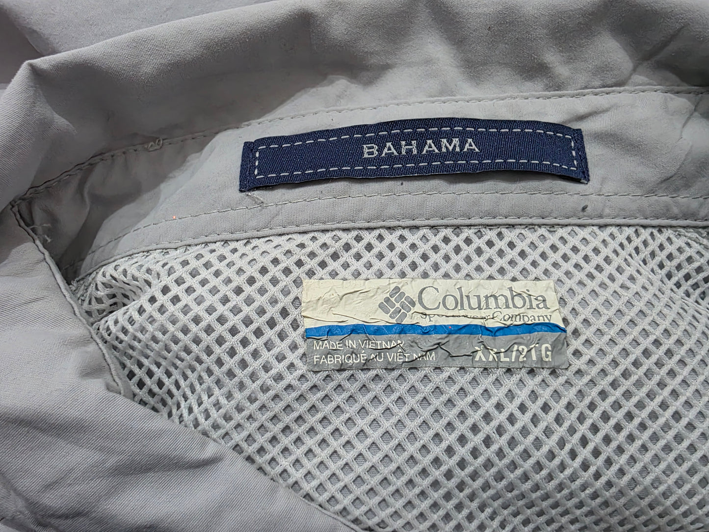 Camisa Manga Corta Columbia Pfg Bahama 2xl Gris