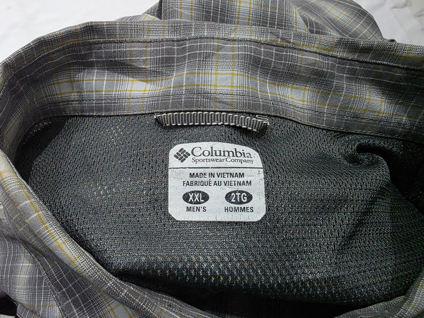Camisa Columbia 2xl Verde Cuadro