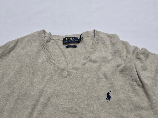 Sueter Ralph Lauren 2xl Cafe Algodon Pima Pony Azul