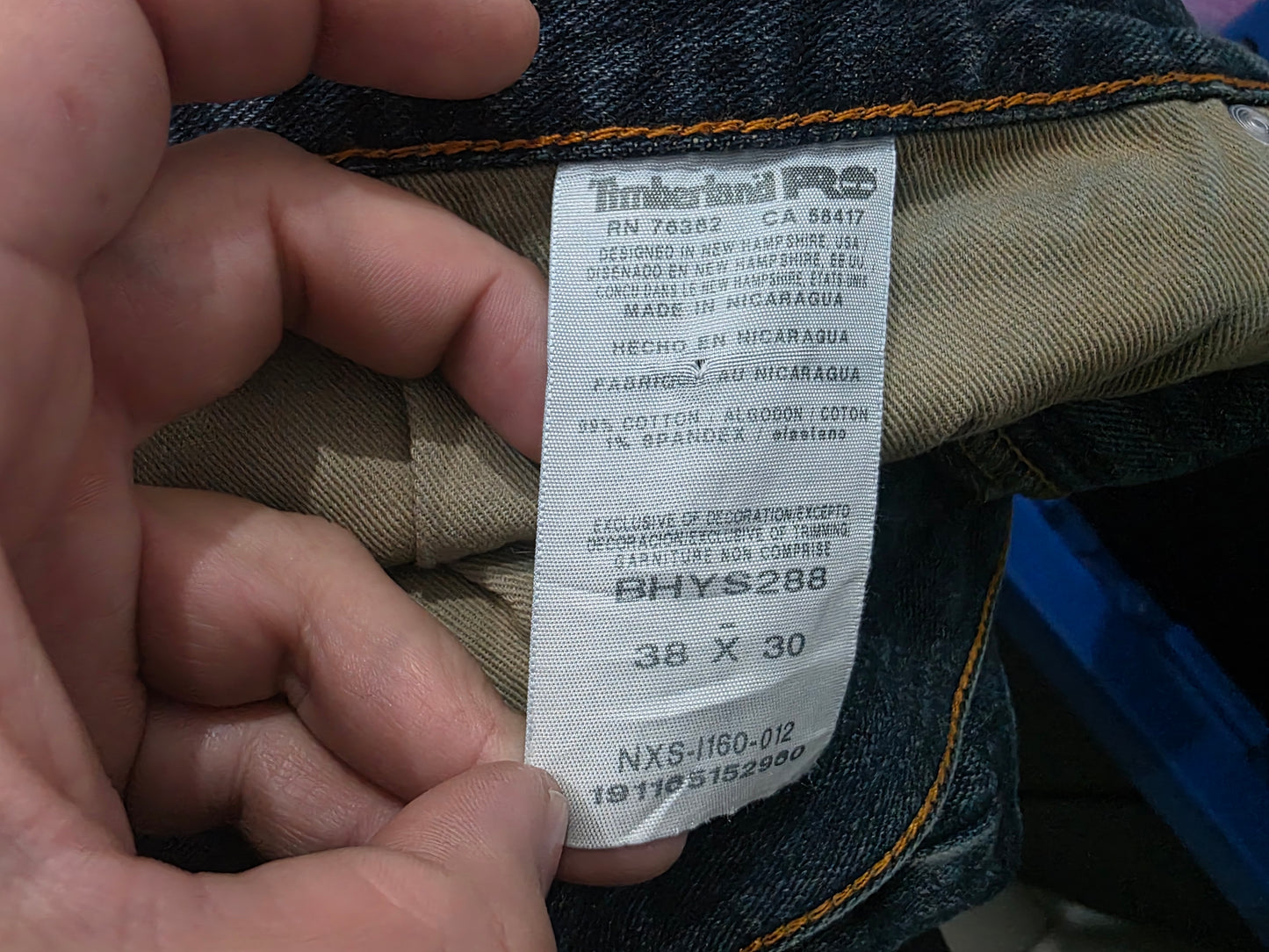Pantalon Timberland Pro 38x30 Recto Azul (Usado)