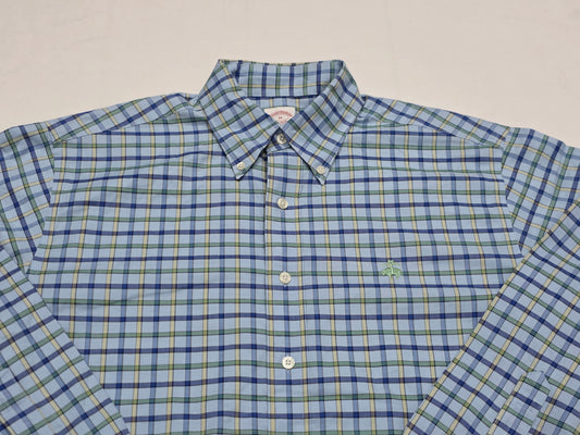 Camisa Brooks Brothers Mediana M Cuadro Azul Y Verde (Usado)