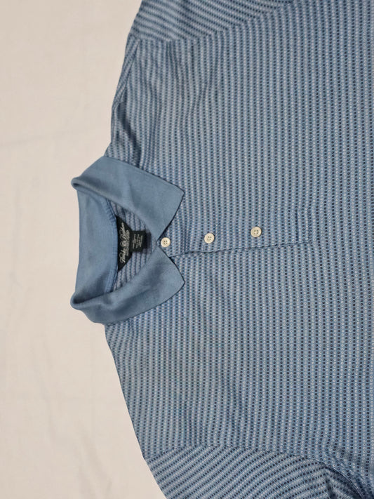 Playera Polo Brooks Brothers Mediana M Azul Lineas (Usado)