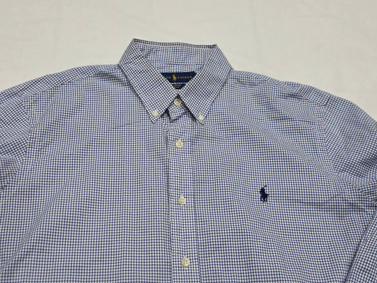 Camisa Ralph Lauren Grande L Cuadro Balnco Y Azul (Usado)