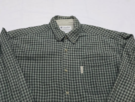 Camisa Columbia Grande L Cuadro Verde (Usado)