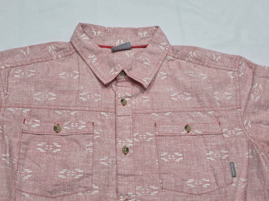 Camisa Manga Corta Columbia Grande L Rosa Figuras (Usado)