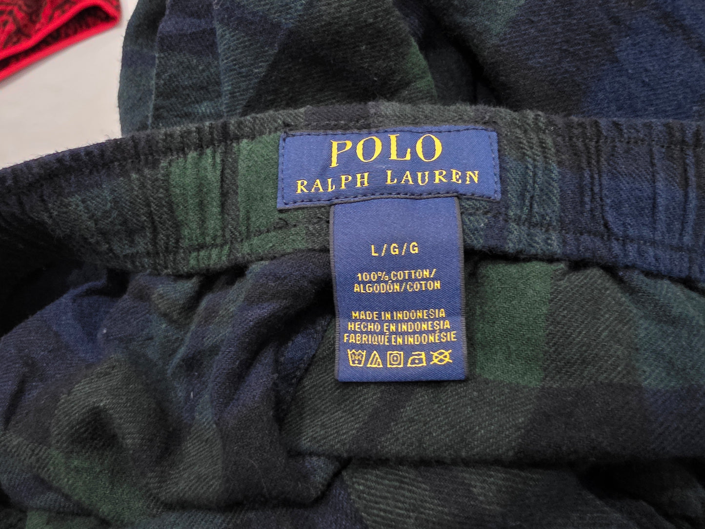 Pijama Ralph Lauren Grande L Verde Azul (Usado)