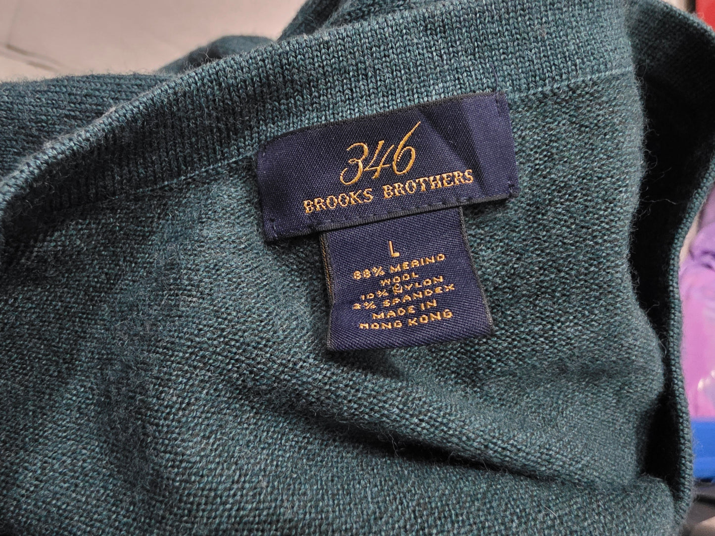 Sueter Brooks Brothers Grande L Verde Cuello V (Usado)