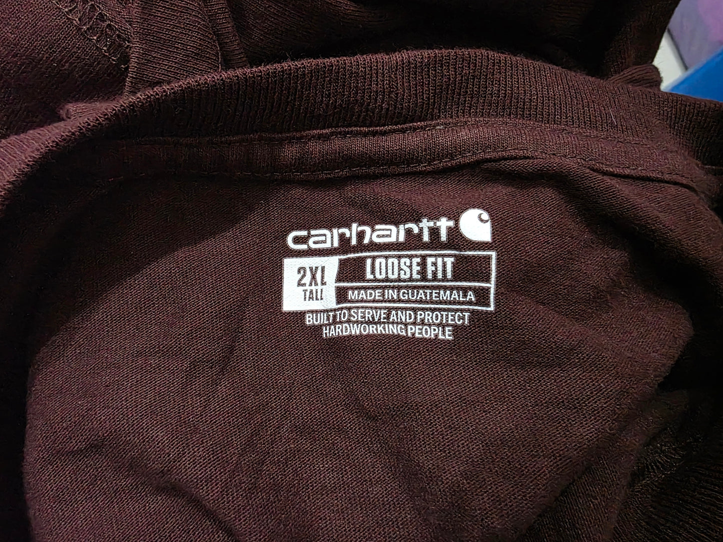 Playera Loose Fit Carhartt 2xl Vino (Usado)