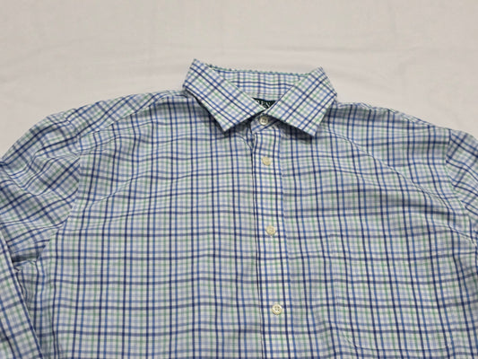 Camisa Ralph Lauren Grande 16 1/2 Regular Cuadro Azul (Usado)
