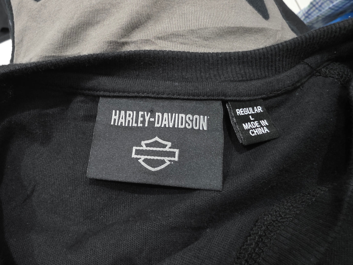 Playera Manga Larga Harley Davidson Grande L Negro Calavera (Usado)