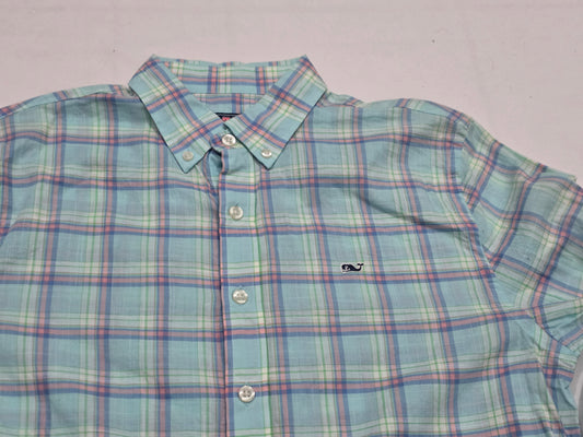 Camisa Vineyard Vines Adolescente Xl 18 Verde Menta