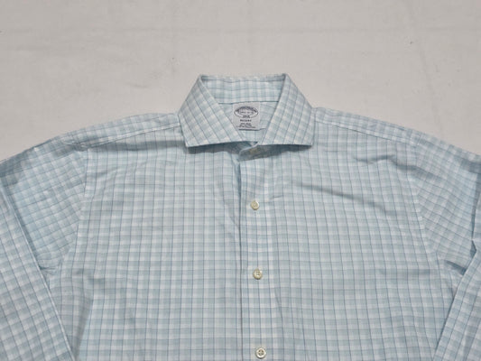 Camisa Regent Brook Brothers Chico S Cuadro Azul Claro