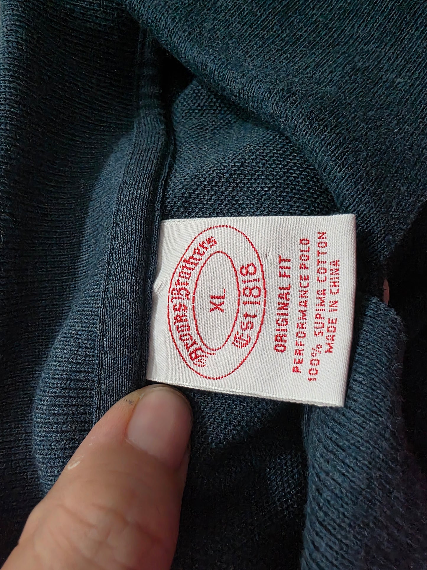Playera Polo Manga Larga Brooks Brothers Xgrande Xl Azul