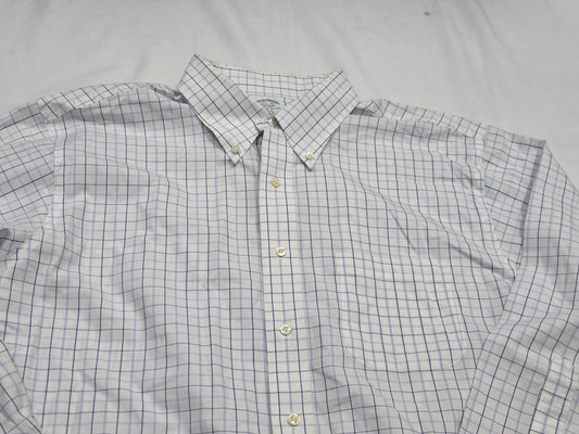 Camisa Brooks Brothers Xgrande Xl Cuadro Blanco