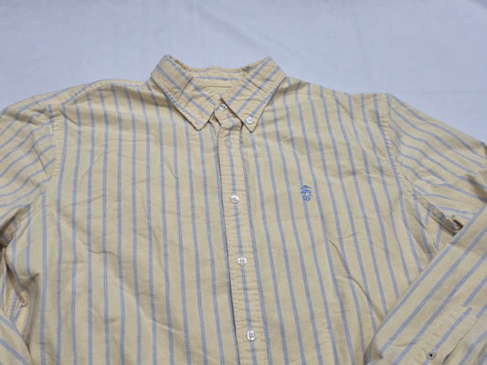 Camisa Brooks Brothers Xgrande Xl Amarilla Lineas Azul