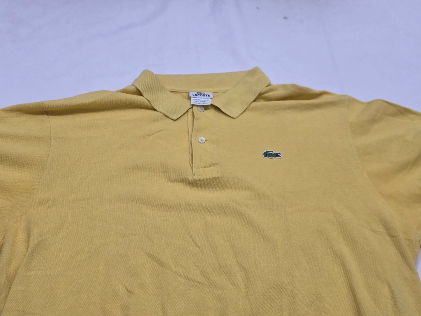 Playera Polo Lacoste Fr7 Xxl Amarillo