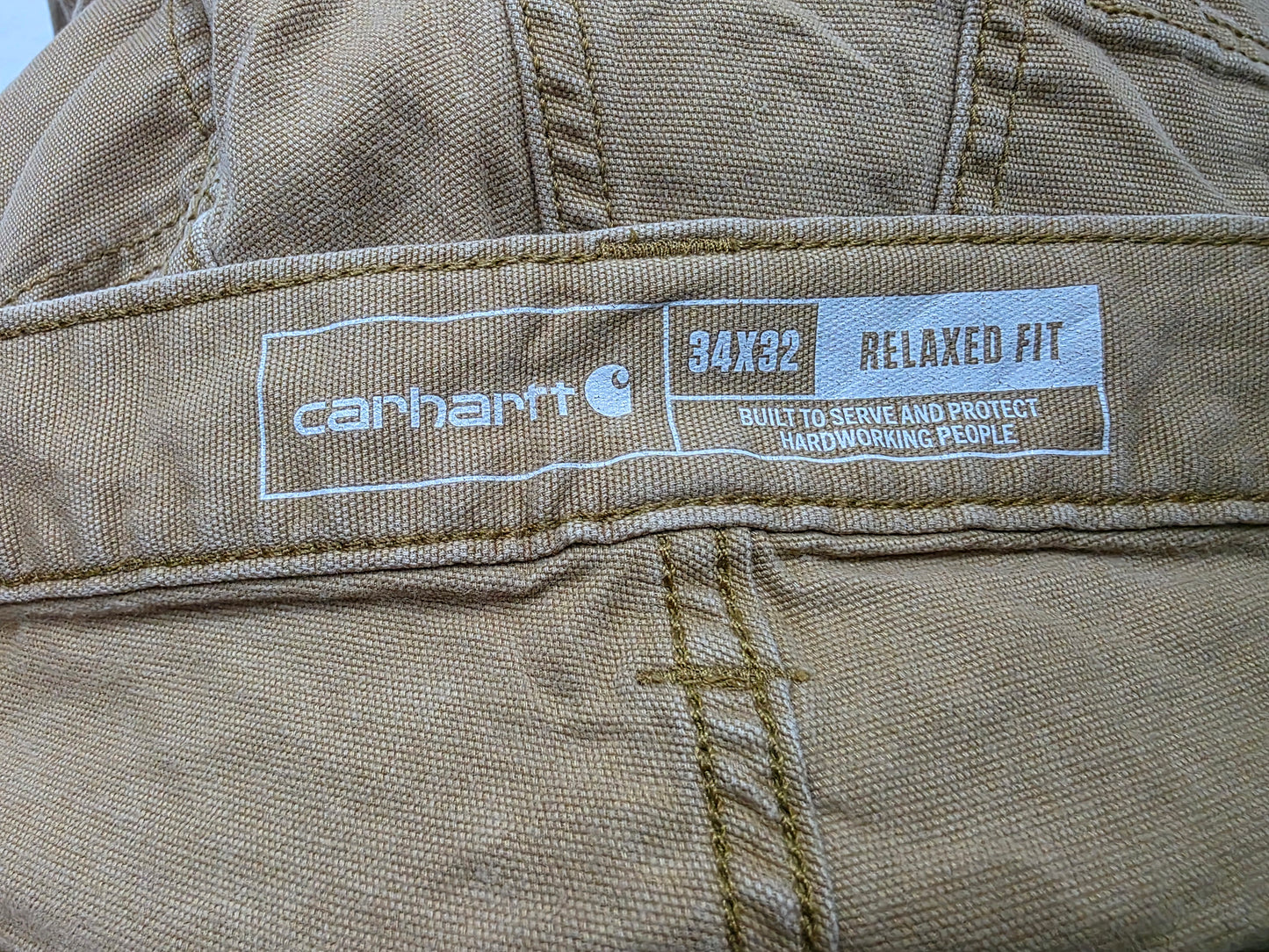 Pantalon Carhartt 34x32 Cafe Deslavado Relaxed Fit