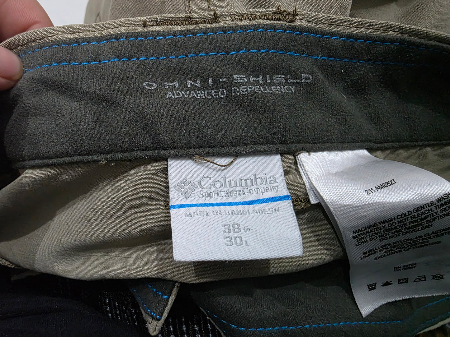 Pantalon Columbia 38x30 Caqui