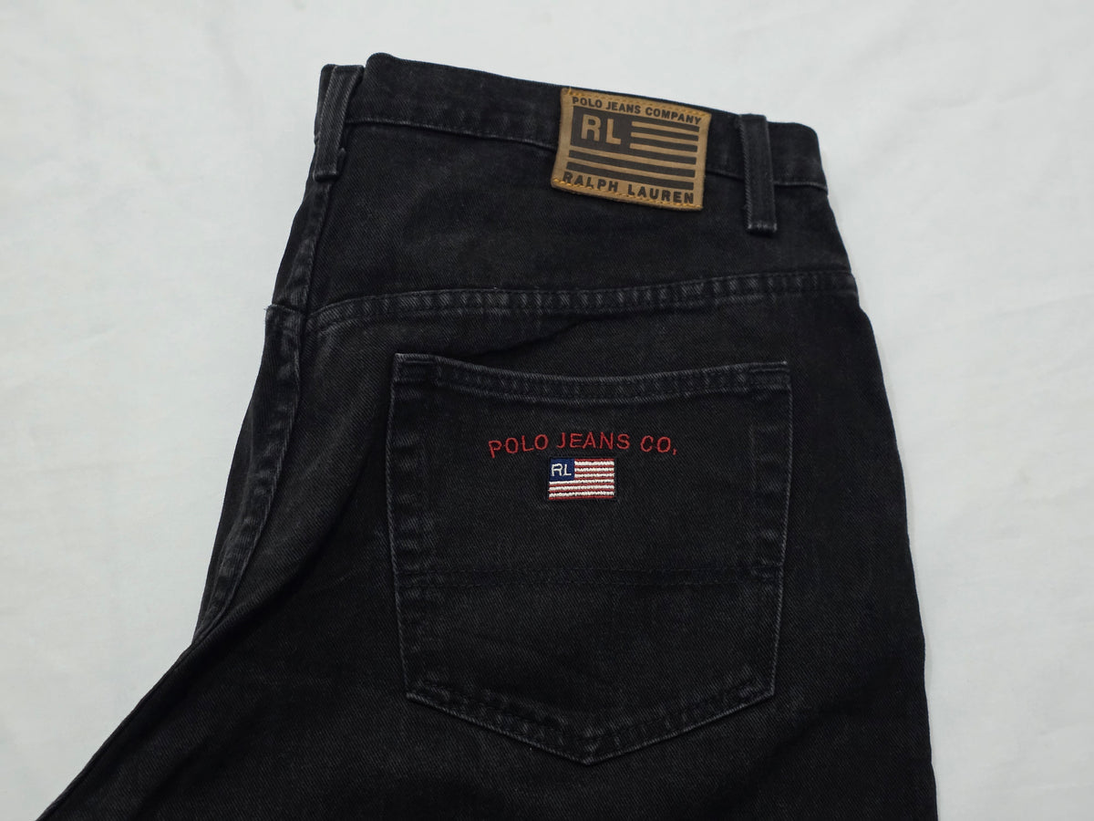 Pantalon Ralph Lauren 38x32 Vintage Negro Deslavado (