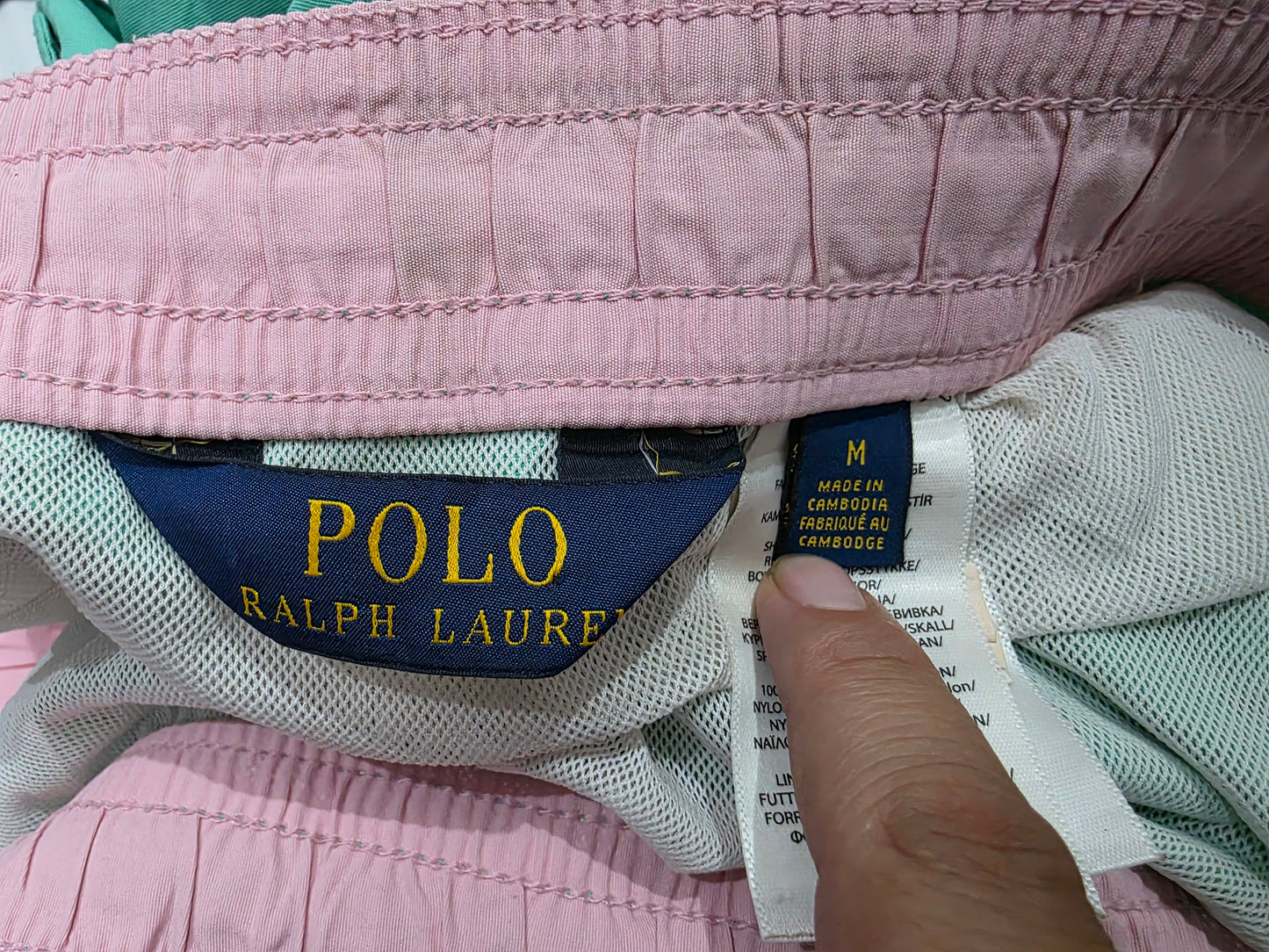 Bermuda Ralph Lauren Mediana M Verde Pony Rosa