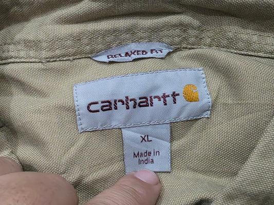 Camisa Carhartt Xgrande Xl Cafe Manga Corta Relaxed Fit