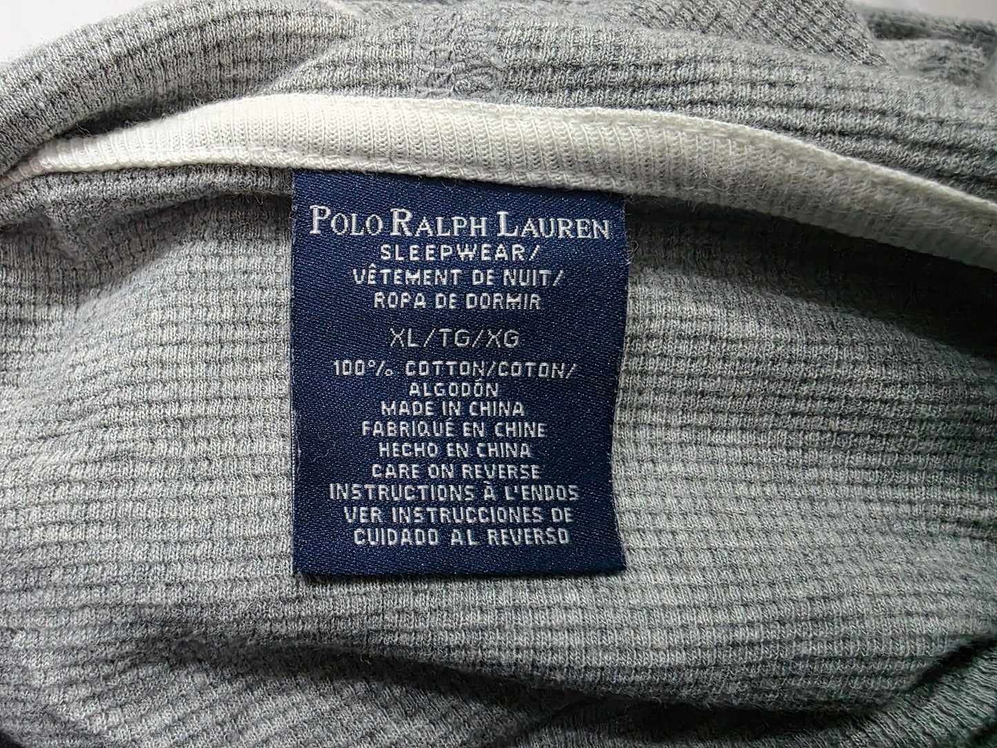 Playera Con Gorro Ralph Lauren Xgrande Xl Gris Manga Larga