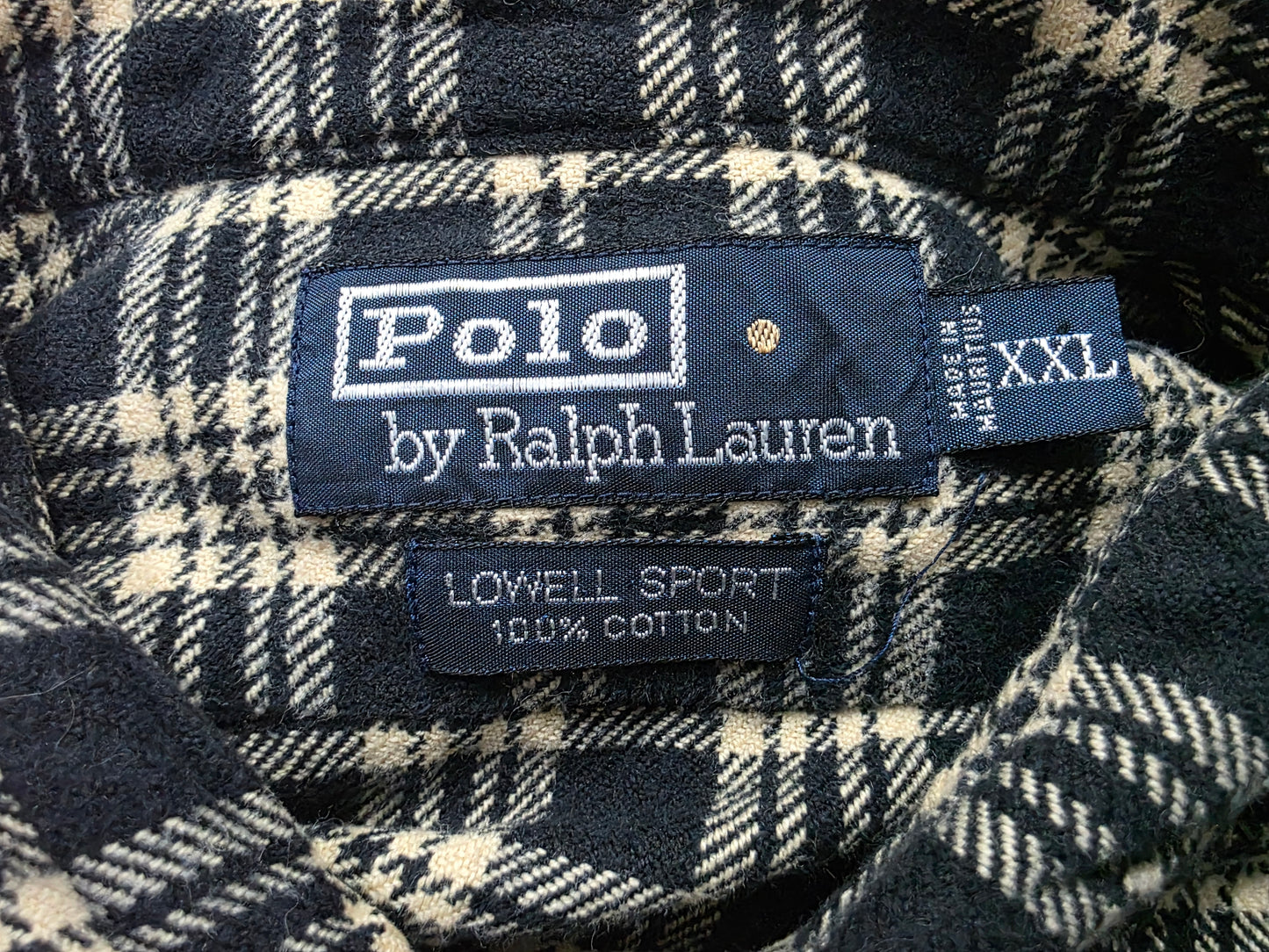 Camisa Ralph Lauren 2xl Cuadro Cafe Y Negro Franela