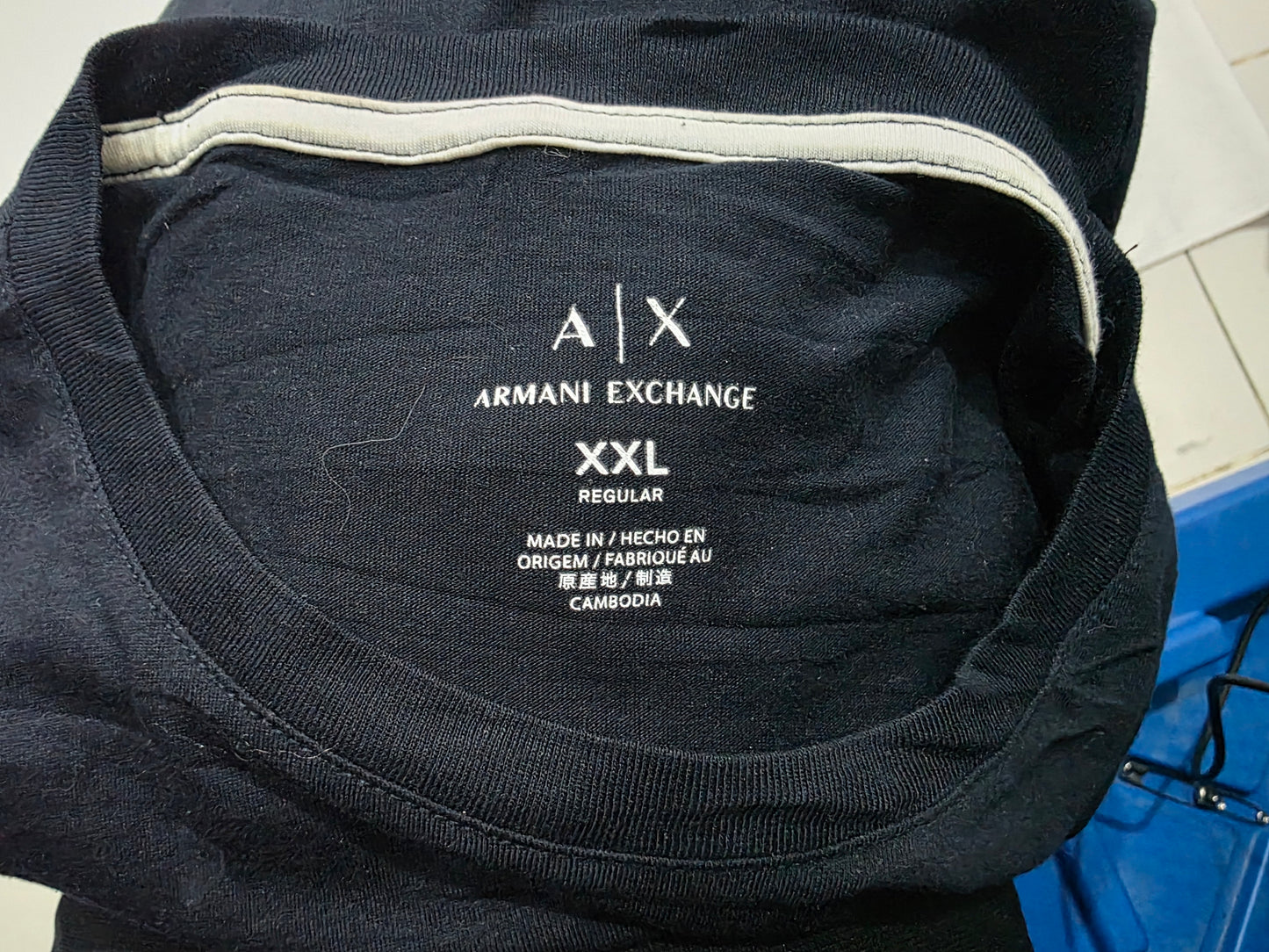 Playera Armani Exchange 2xl Azul