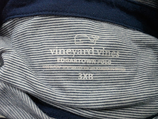 Playera Polo Vineyard Vines 3xl Gris Lineas Azul