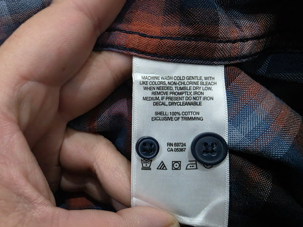 Camisa Columbia Xgrande Xl Cuadro Azul Y Vino