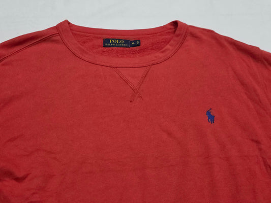 Sudadera Ralph Lauren Xgrande Xl Coral Oscuro Pony Azul