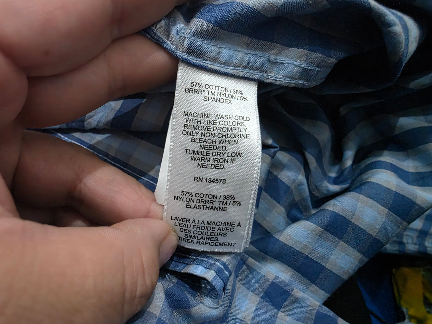 Camisa Vineyard Vines Performance Grande L Cuadro Azul