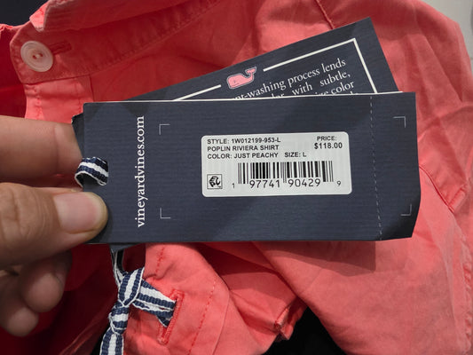 Camisa Vineyard Vines Grande L Coral