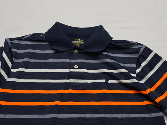 Playera Polo Ralph Lauren Adolescente L 14-16 Azul Lineas (Usado)