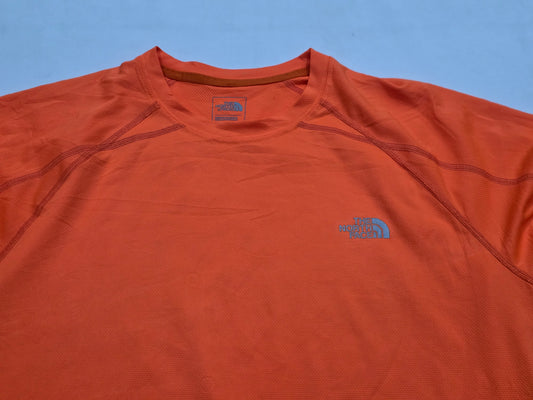 Playera The North Face Grande L Flashdry Naranja Fosforecent (Usado)