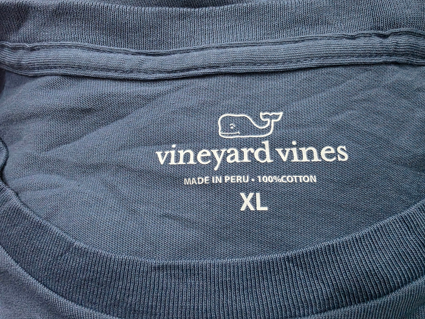 Playera Vineyard Vines Xgrande Xl Azul Deslavado Baseball (Usado)