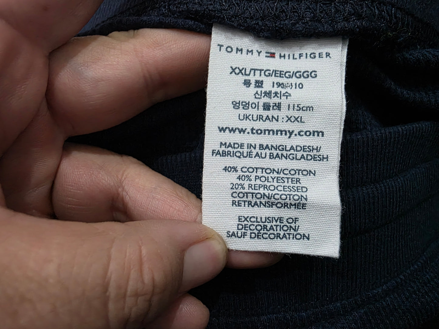 Pijama Tommy Hilfiger 2xl Azul Marino (Usado)