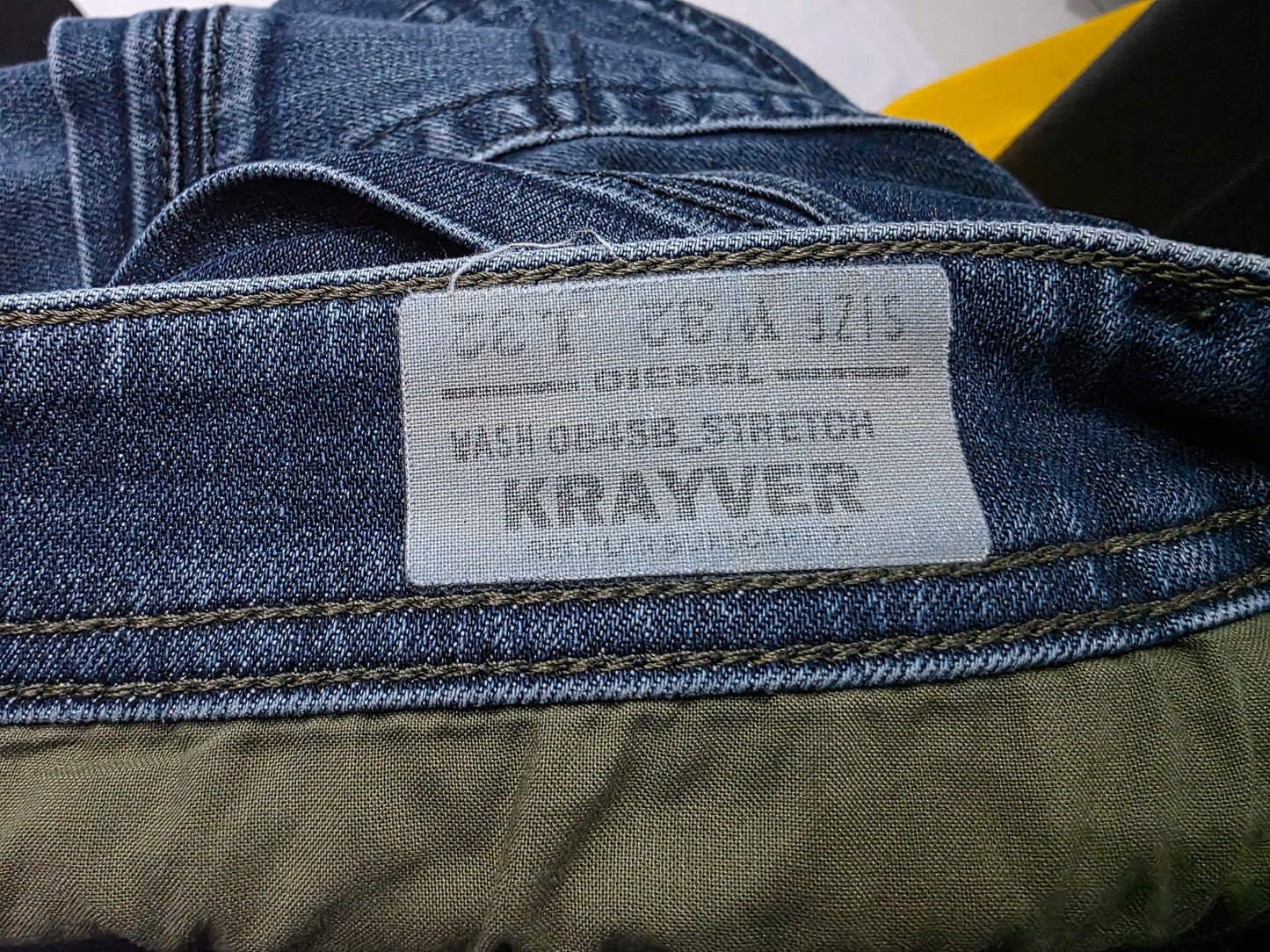 Pantalon Diesel 32x32 Krayver Skinny Azul (Usado)