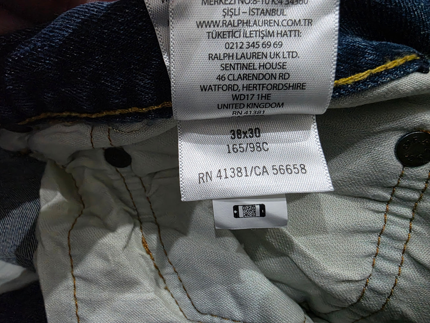 Pantalon Ralph Lauren 38x30 Recto Azul (Usado)