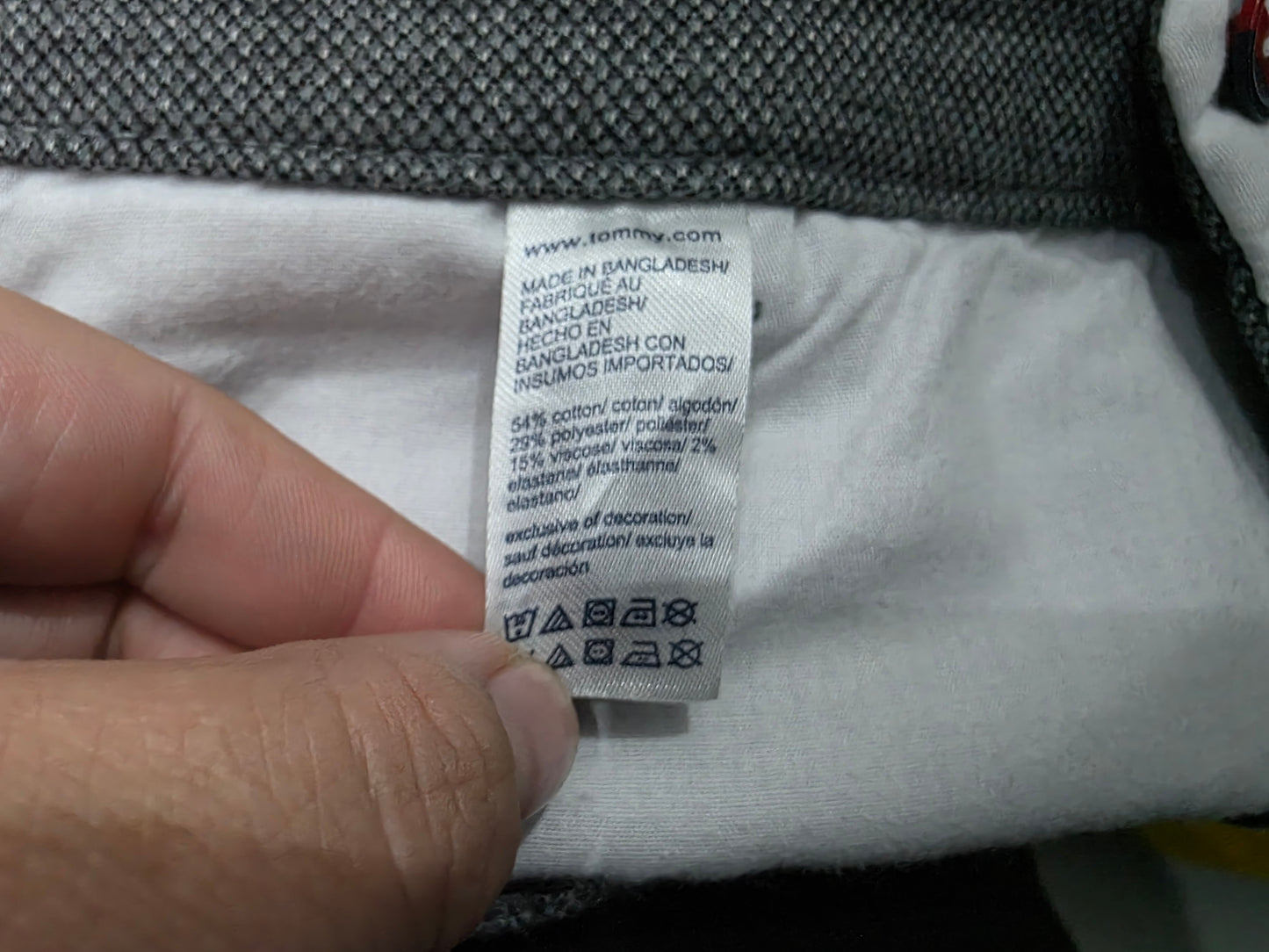Pantalon Tommy Hilfiger 44x32 Slimfit Gris (Usado)