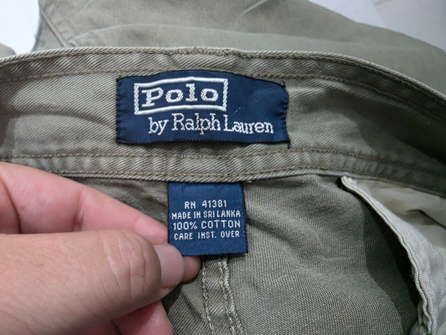 Bermuda Ralph Lauren Talla 30 Cargo Verde Deslavado (Usado)