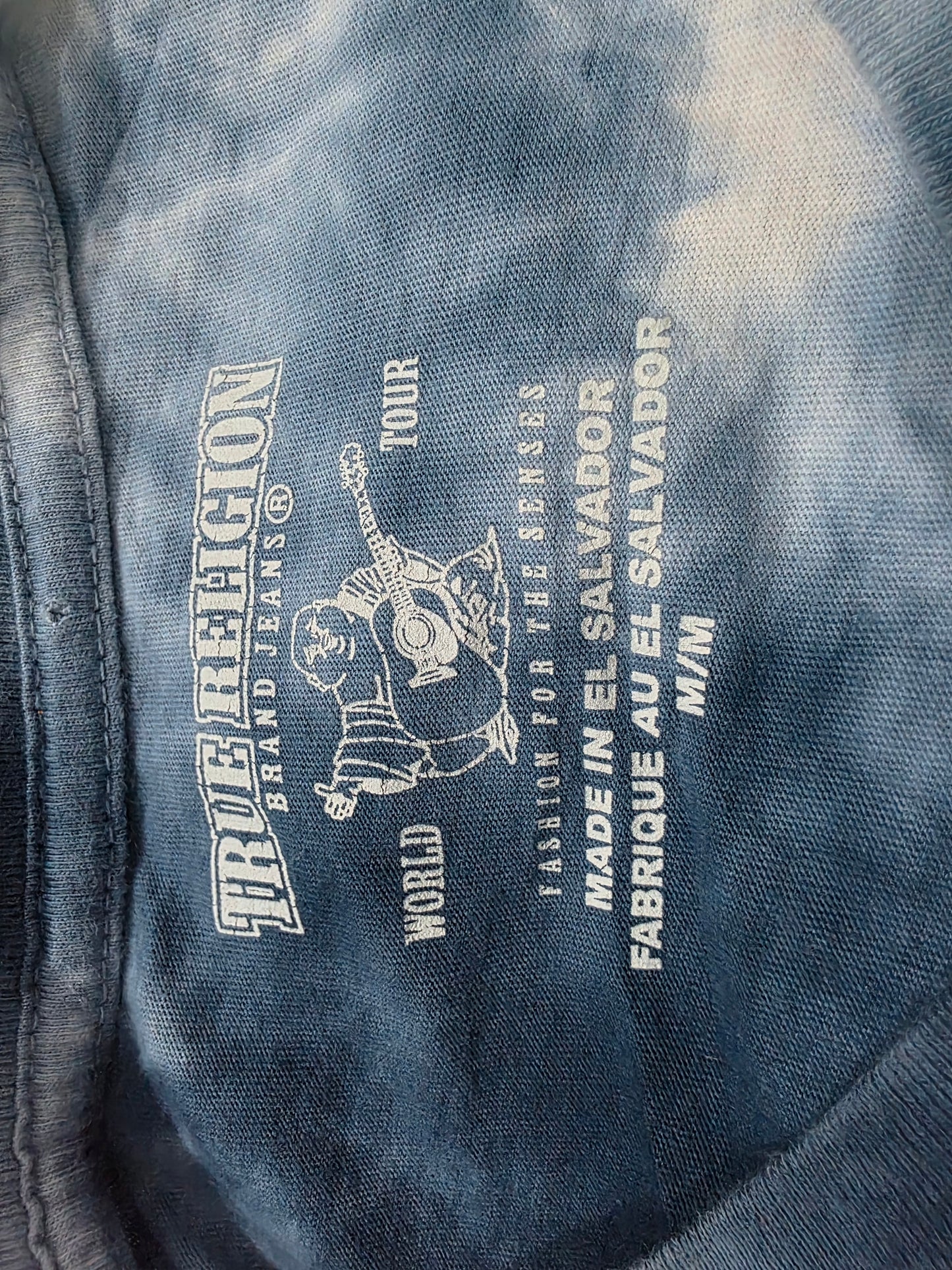 Playera True Religion Mediana M Azul Y Blanco (Usado)