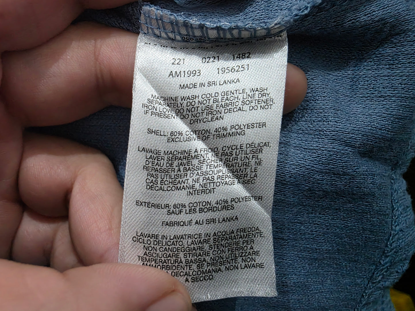 Playera Manga Larga Columbia Grande L Azul (Usado)