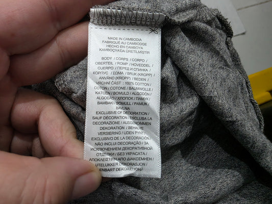 Playera Ralph Lauren Grande L Gris Pony Negro Manga Larga (Usado)