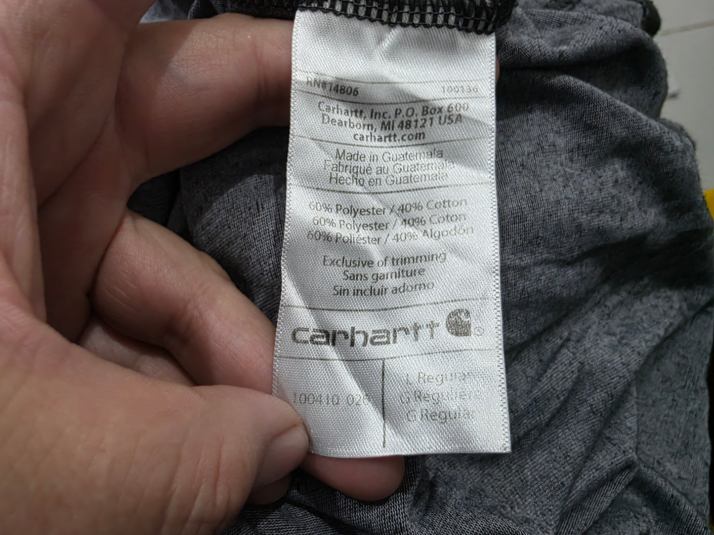Playera Carhartt Grande L Gris Oscuro Relaxed Fit (Usado)