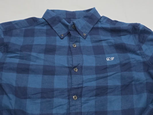 Camisa Vineyard Vines Grande L Cuadro Azul Franela (Usado)